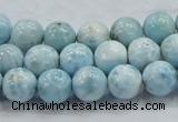 CLR17 15.5 inches 10mm round grade A natural larimar gemstone beads