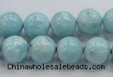 CLR18 15.5 inches 12mm round grade A natural larimar gemstone beads