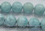 CLR21 15.5 inches 14mm round grade AA natural larimar gemstone beads