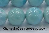 CLR23 15.5 inches 18mm round grade AA natural larimar gemstone beads