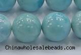 CLR23 15.5 inches 18mm round grade AA natural larimar gemstone beads