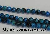 CLR300 15.5 inches 4mm round dyed larimar gemstone beads