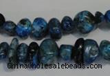 CLR315 15.5 inches 6*12mm nuggets dyed larimar gemstone beads