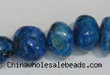 CLR316 15.5 inches 10*18mm nuggets dyed larimar gemstone beads