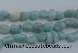 CLR32 15.5 inches 5*8mm nugget natural larimar gemstone beads