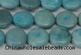 CLR361 15.5 inches 12mm flat round dyed larimar gemstone beads