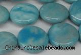 CLR364 15.5 inches 18mm flat round dyed larimar gemstone beads