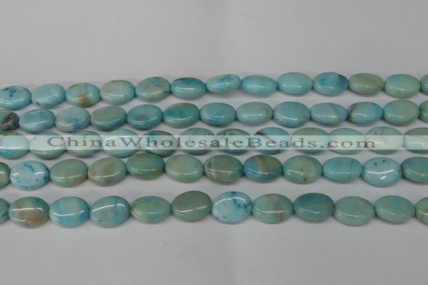 CLR372 15.5 inches 10*14mm oval dyed larimar gemstone beads