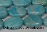 CLR374 15.5 inches 13*18mm oval dyed larimar gemstone beads