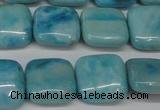 CLR381 15.5 inches 12*12mm square dyed larimar gemstone beads