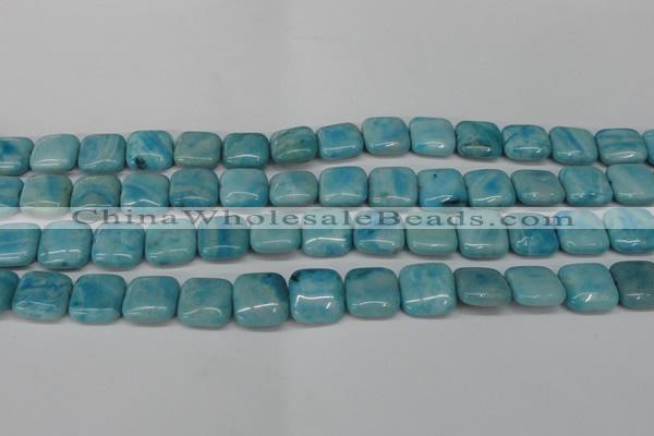 CLR381 15.5 inches 12*12mm square dyed larimar gemstone beads