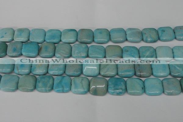 CLR383 15.5 inches 16*16mm square dyed larimar gemstone beads