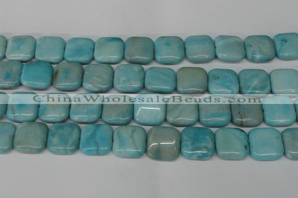 CLR385 15.5 inches 20*20mm square dyed larimar gemstone beads