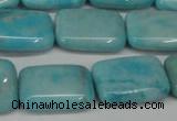 CLR394 15.5 inches 13*18mm rectangle dyed larimar gemstone beads