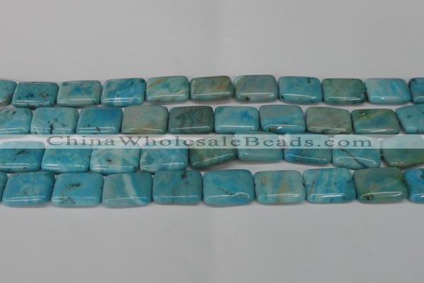 CLR395 15.5 inches 15*20mm rectangle dyed larimar gemstone beads