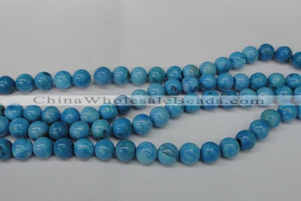 CLR403 15.5 inches 10mm round dyed larimar gemstone beads