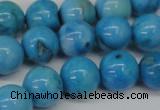 CLR404 15.5 inches 12mm round dyed larimar gemstone beads