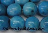 CLR406 15.5 inches 16mm round dyed larimar gemstone beads