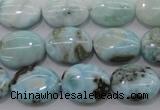 CLR41 15.5 inches 12*16mm oval natural larimar gemstone beads