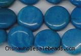 CLR415 15.5 inches 20mm flat round dyed larimar gemstone beads