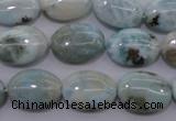 CLR42 15.5 inches 13*18mm oval natural larimar gemstone beads
