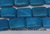 CLR440 15.5 inches 8*12mm rectangle dyed larimar gemstone beads