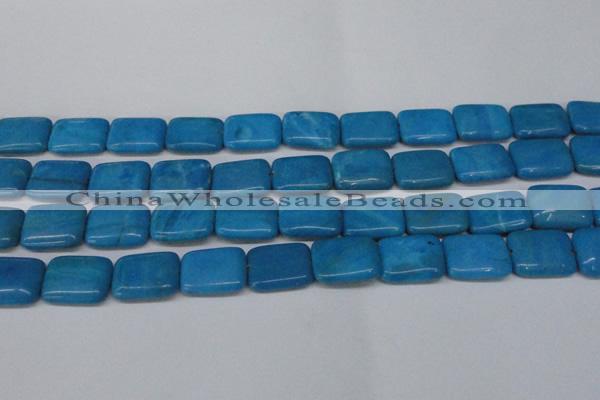 CLR443 15.5 inches 13*18mm rectangle dyed larimar gemstone beads