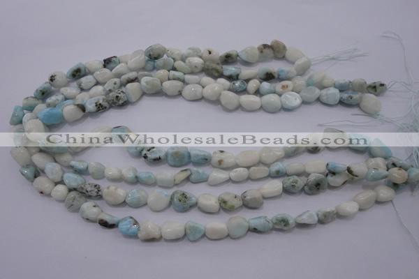 CLR50 15.5 inches 5*7mm – 10*12mm nuggets natural larimar beads