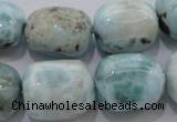 CLR53 15.5 inches 15*20mm – 18*22mm nuggets natural larimar beads