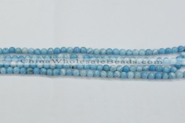 CLR600 15.5 inches 4mm round imitation larimar beads wholesale