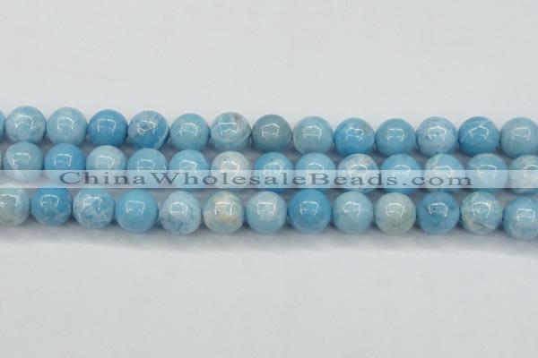 CLR605 15.5 inches 14mm round imitation larimar beads wholesale