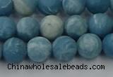 CLR612 15.5 inches 8mm round matte imitation larimar beads