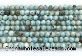 CLR620 15.5 inches 6mm round larimar gemstone beads