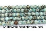 CLR623 15.5 inches 12mm round larimar gemstone beads