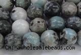 CLR63 15.5 inches 10mm round natural larimar gemstone beads