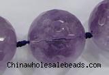 CLS01 15.5 inches 30mm faceted round large amethyst gemstone beads