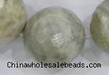 CLS04 15.5 inches 30mm faceted round large fossil coral beads