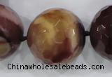 CLS07 15.5 inches 30mm faceted round large mookaite gemstone beads