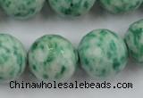 CLS150 15.5 inches 20mm faceted round Qinghai jade beads