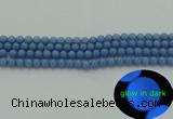 CLU100 15.5 inches 4mm round blue luminous stone beads