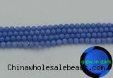 CLU111 15.5 inches 6mm round blue luminous stone beads