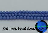 CLU112 15.5 inches 8mm round blue luminous stone beads