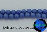 CLU117 15.5 inches 18mm round blue luminous stone beads