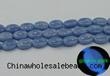 CLU143 15.5 inches 13*18mm oval blue luminous stone beads