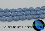 CLU144 15.5 inches 15*20mm oval blue luminous stone beads