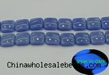 CLU196 15.5 inches 20*20mm square blue luminous stone beads