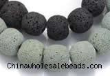 CLV02 14 inches 12mm ball natural lava loose beads wholesale