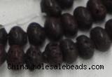 CLV206 15.5 inches 6*10mm rondelle coffee natural lava beads wholesale