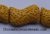 CLV21 16 inches 13*21mm marquise yellow natural lava beads wholesale