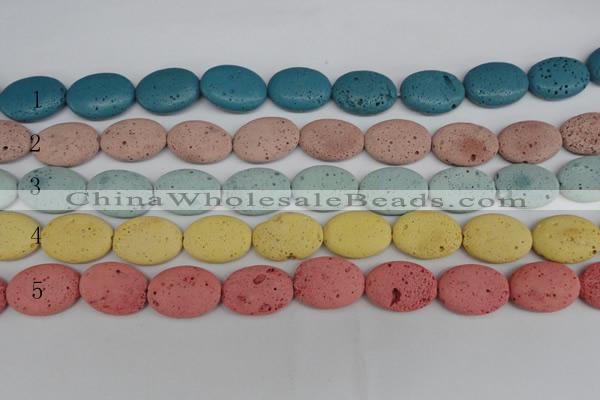 CLV304 15.5 inches 18*25mm oval lava beads wholesale